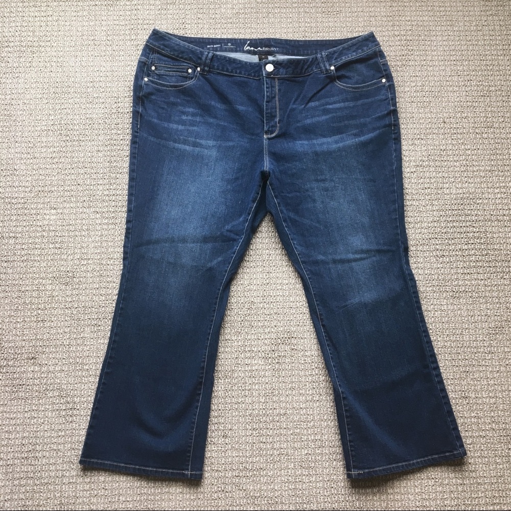 Lane Bryant Jeans, Slim Boot, Genius Fit Dark, 28P